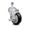 Service Caster 4 Inch Black Polyurethane Wheel Swivel 12mm Threaded Stem Caster with Brake SCC-TS20S414-PPUB-BLK-TLB-M1215 - alternate 1